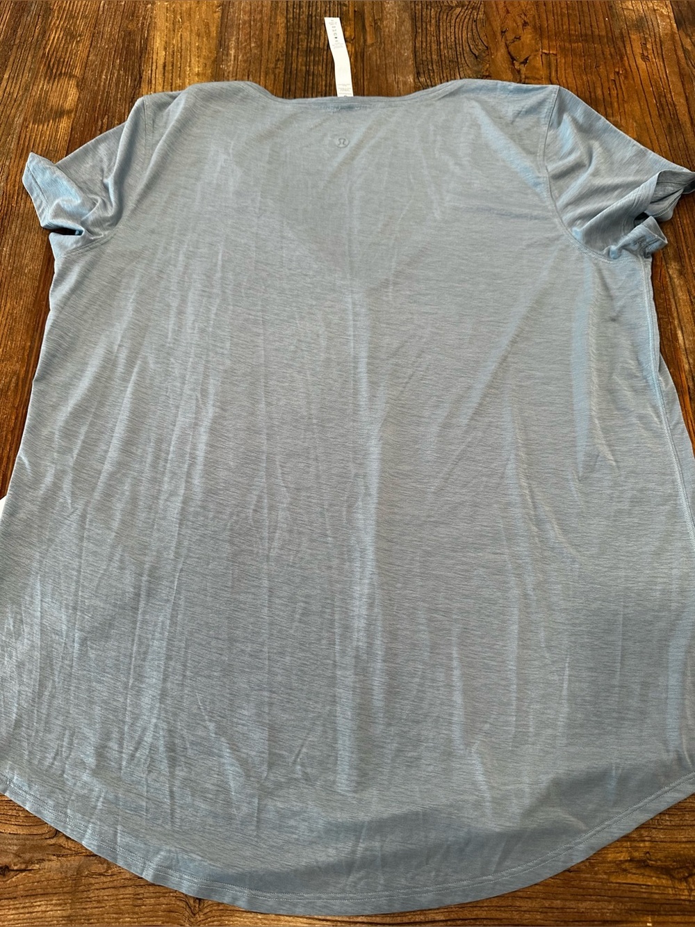 lululemon athletica Light Blue V-Neck Short Sleeve Tee - Picture 6 of 7
